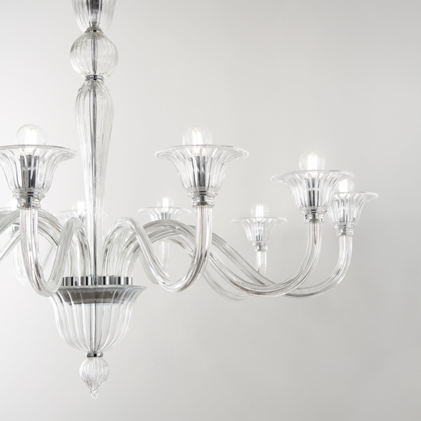 Ideal Lux - Chandelier on a chain BRIGITTA 12xE14/40W/230V d. 120 cm clear