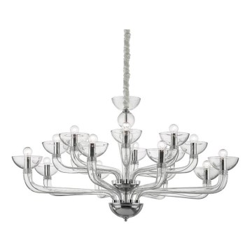 Ideal Lux - Chandelier on a chain CASANOVA 16xE14/40W/230V d. 120 cm clear