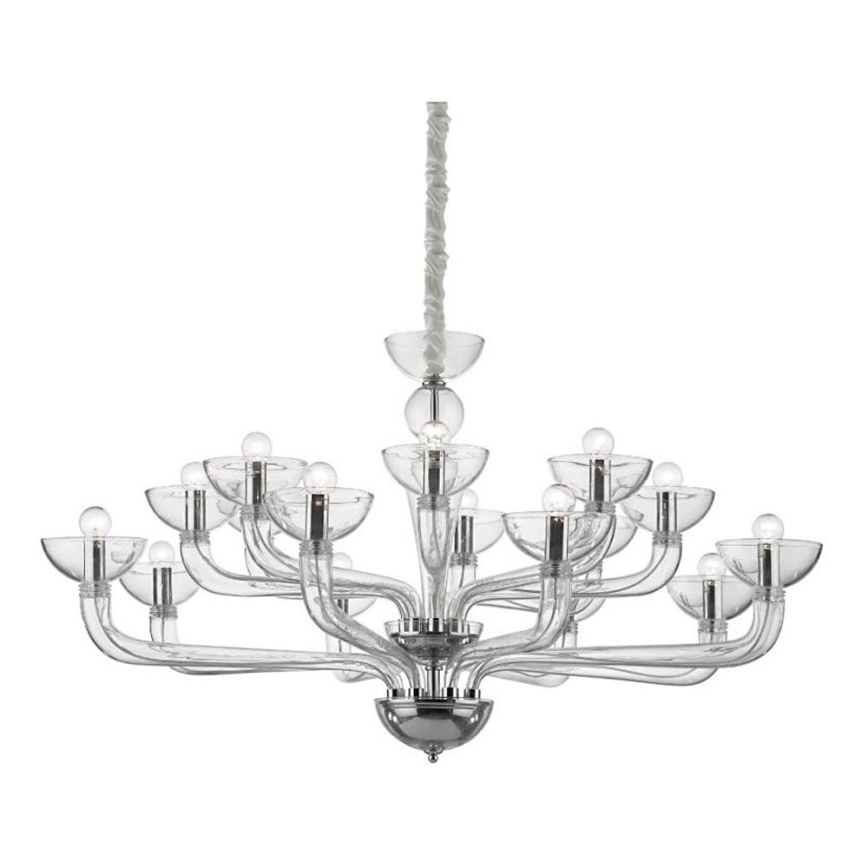 Ideal Lux - Chandelier on a chain CASANOVA 16xE14/40W/230V d. 120 cm clear
