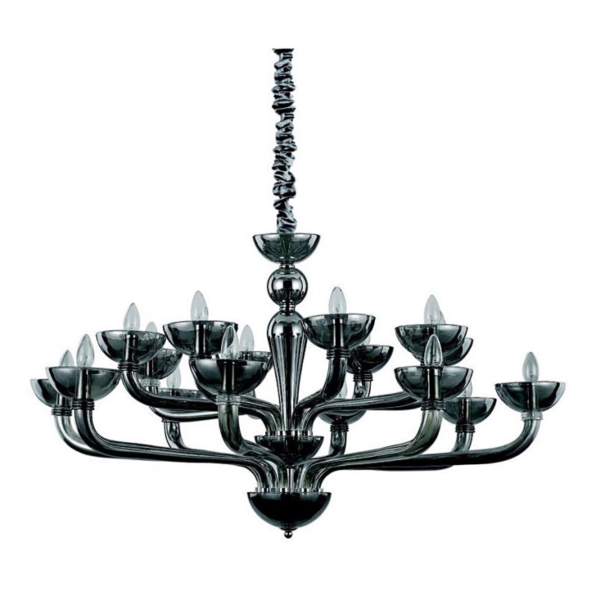 Ideal Lux - Chandelier on a chain CASANOVA 16xE14/40W/230V d. 120 cm grey