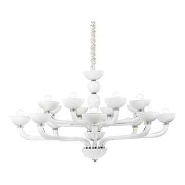 Ideal Lux - Chandelier on a chain CASANOVA 16xE14/40W/230V d. 120 cm white