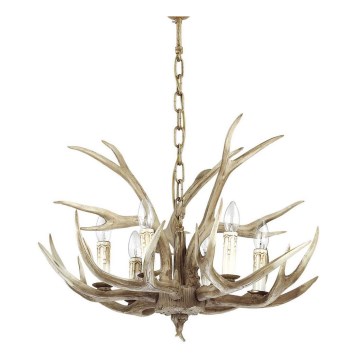 Ideal Lux - Chandelier on a chain CHALET 6xE14/40W/230V antlers