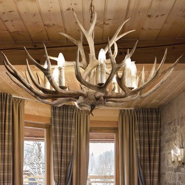 Ideal Lux - Chandelier on a chain CHALET 8xE14/40W/230V antlers
