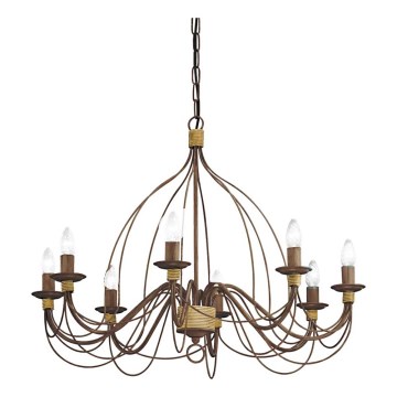 Ideal Lux - Chandelier on a chain CORTE 8xE14/40W/230V d. 80 cm copper