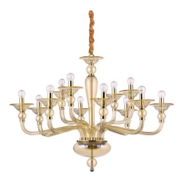 Ideal Lux - Chandelier on a chain DANIELI 12xE14/40W/230V d. 94 cm brass