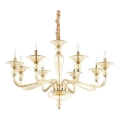 Ideal Lux - Chandelier on a chain DANIELI 8xE14/40W/230V d. 85 cm brass