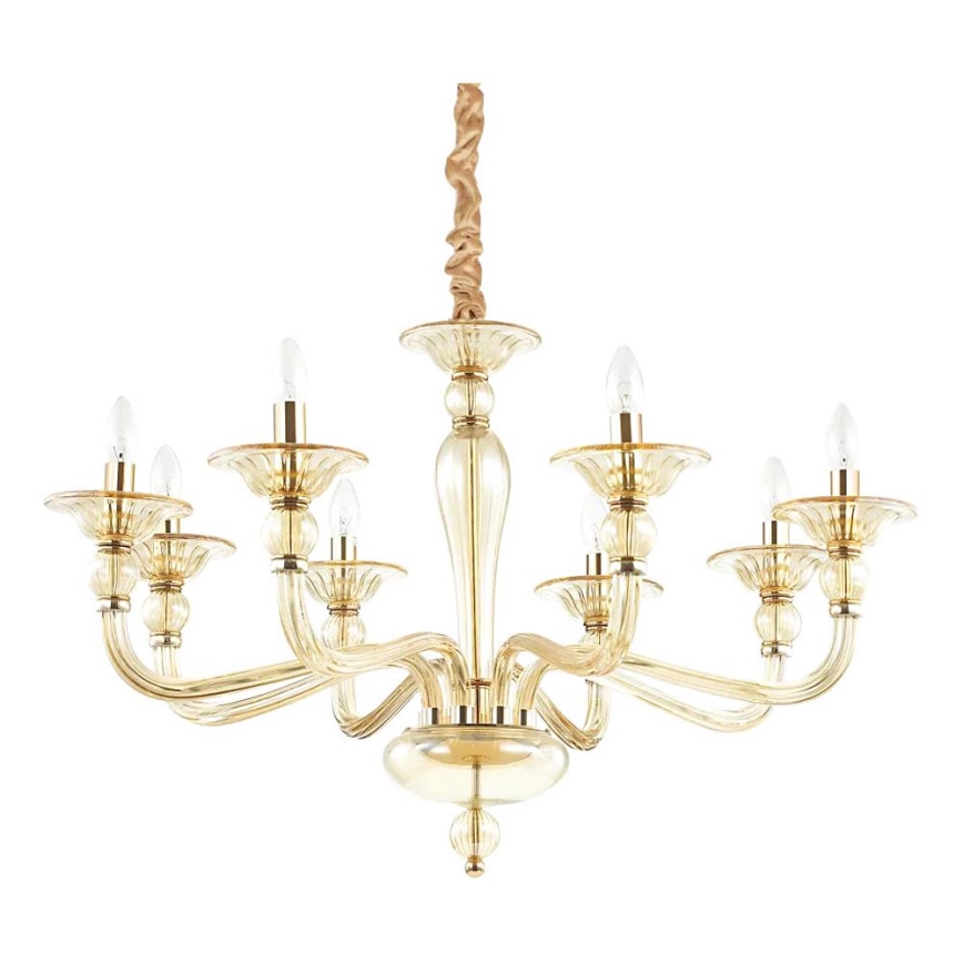 Ideal Lux - Chandelier on a chain DANIELI 8xE14/40W/230V d. 85 cm brass