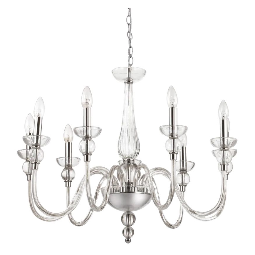 Ideal Lux - Chandelier on a chain DOGE 9xE14/40W/230V d. 75 cm shiny chrome