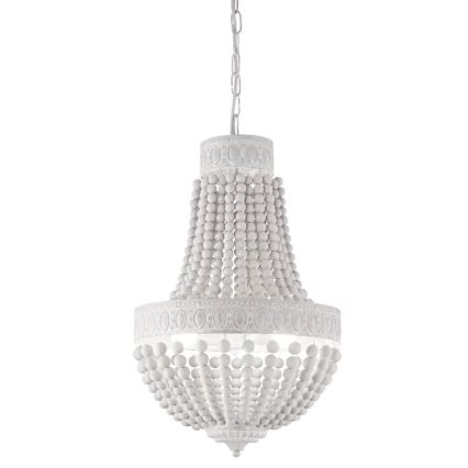 Ideal Lux - Chandelier on a chain MONET 5xE14/40W/230V d. 40 cm hemp/white
