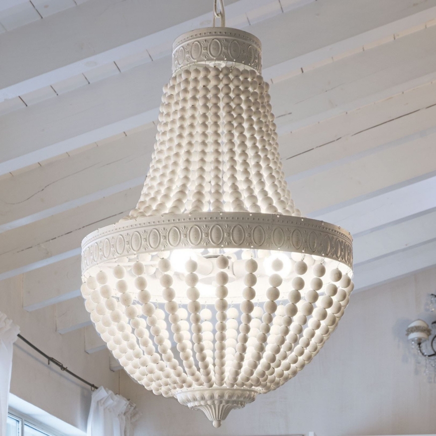 Ideal Lux - Chandelier on a chain MONET 6xE14/40W/230V d. 50 cm hemp/white