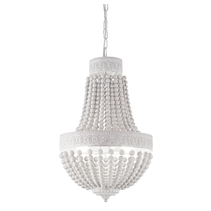 Ideal Lux - Chandelier on a chain MONET 6xE14/40W/230V d. 50 cm hemp/white