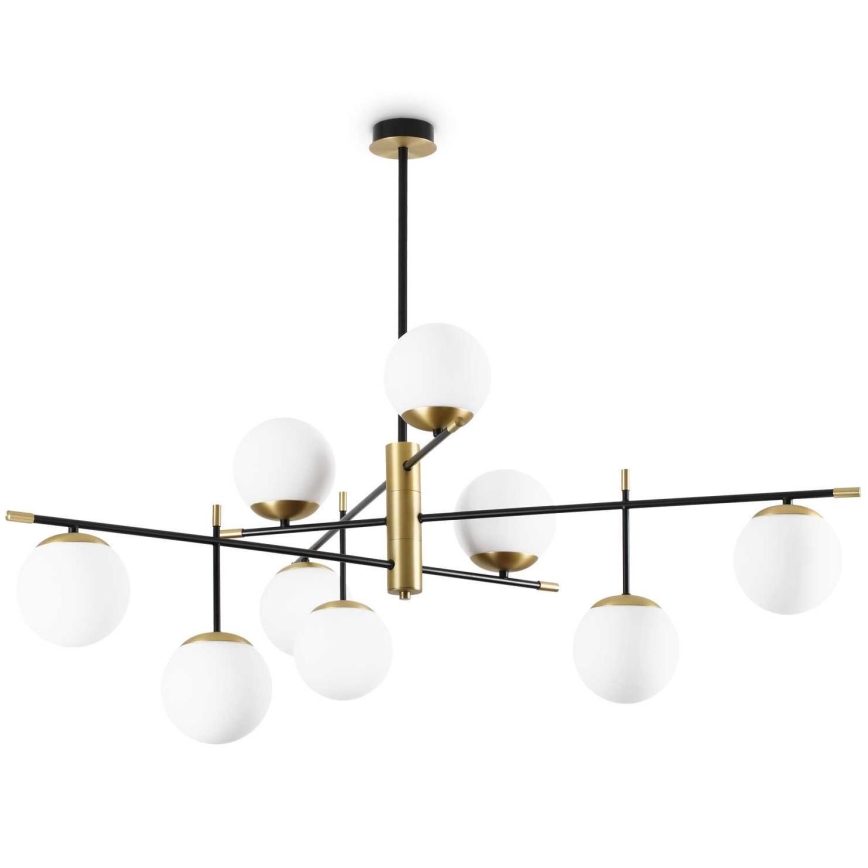 Ideal Lux - Chandelier on a pole GOURMET 9xE14/28W/230V d. 131,5 cm gold