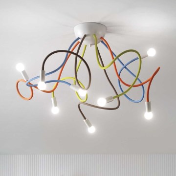 Ideal Lux - Chandelier on a pole MULTIFLEX 8xE14/28W/230V