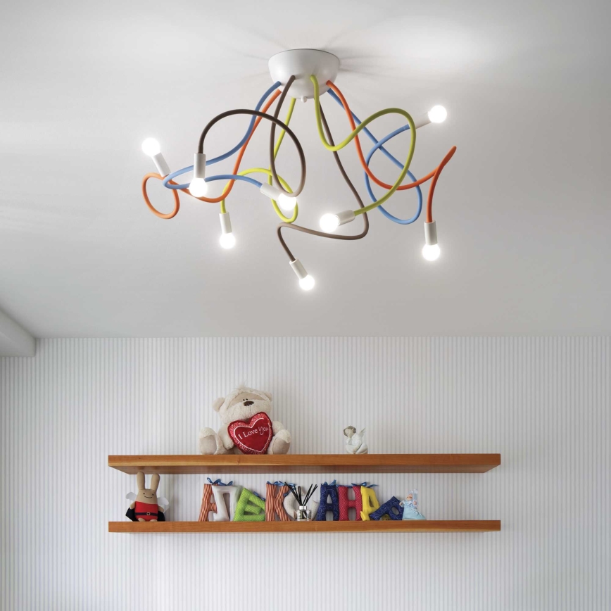 Ideal Lux - Chandelier on a pole MULTIFLEX 8xE14/28W/230V