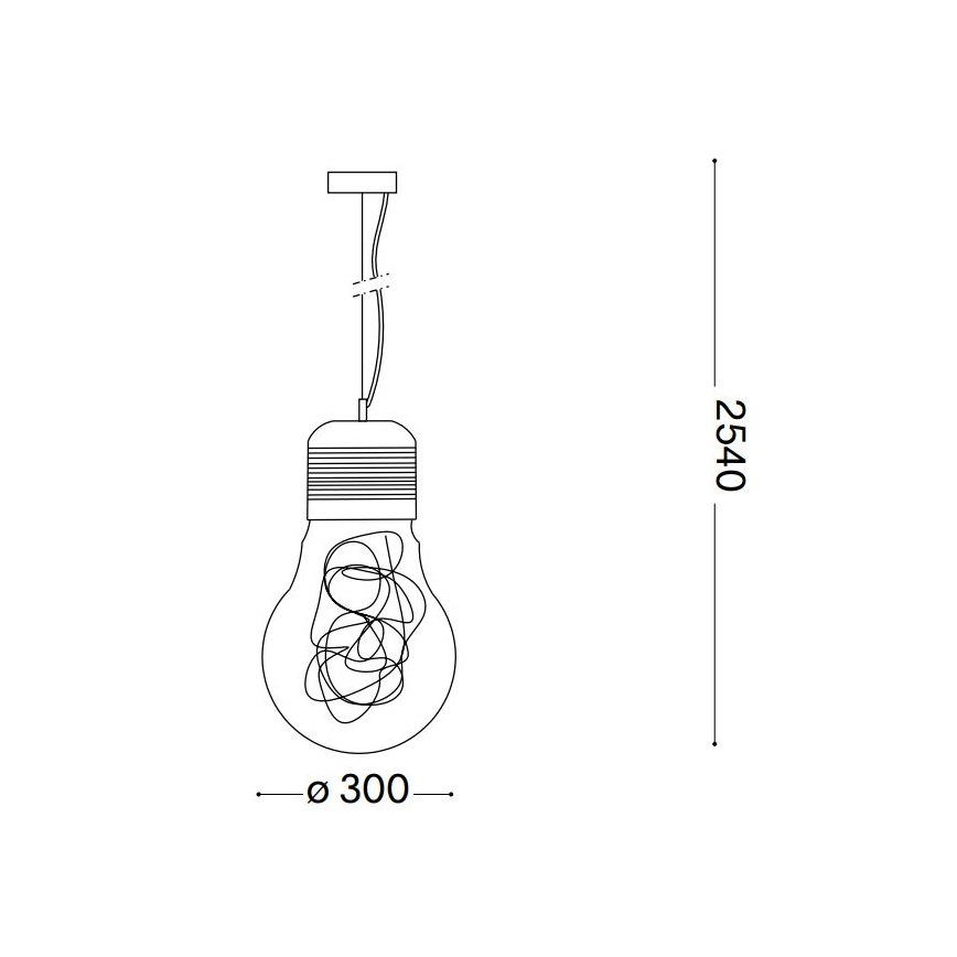 Ideal Lux - Chandelier on a string 1xE27/60W/230V d. 30 cm