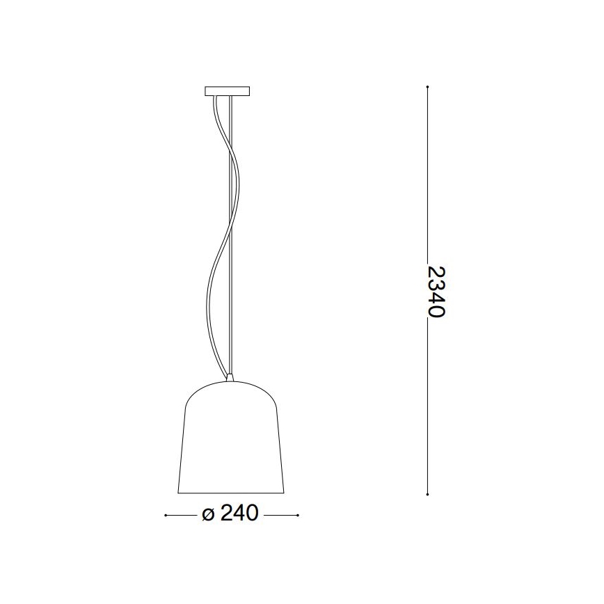 Ideal Lux - Chandelier on a string BISTRO 1xE27/60W/230V d. 24 cm clear