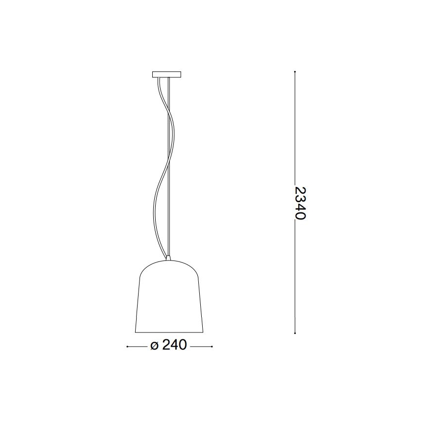 Ideal Lux - Chandelier on a string BISTRO 1xE27/60W/230V d. 24 cm smoky