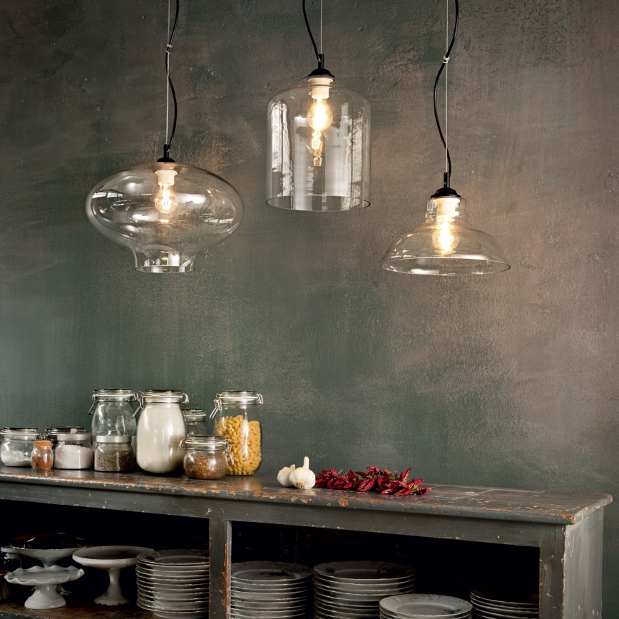 Ideal Lux - Chandelier on a string BISTRO 1xE27/60W/230V d. 40 cm clear