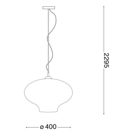 Ideal Lux - Chandelier on a string BISTRO 1xE27/60W/230V d. 40 cm clear