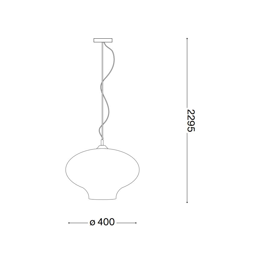 Ideal Lux - Chandelier on a string BISTRO 1xE27/60W/230V d. 40 cm clear