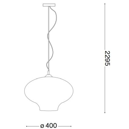 Ideal Lux - Chandelier on a string BISTRO 1xE27/60W/230V d. 40 cm smoky