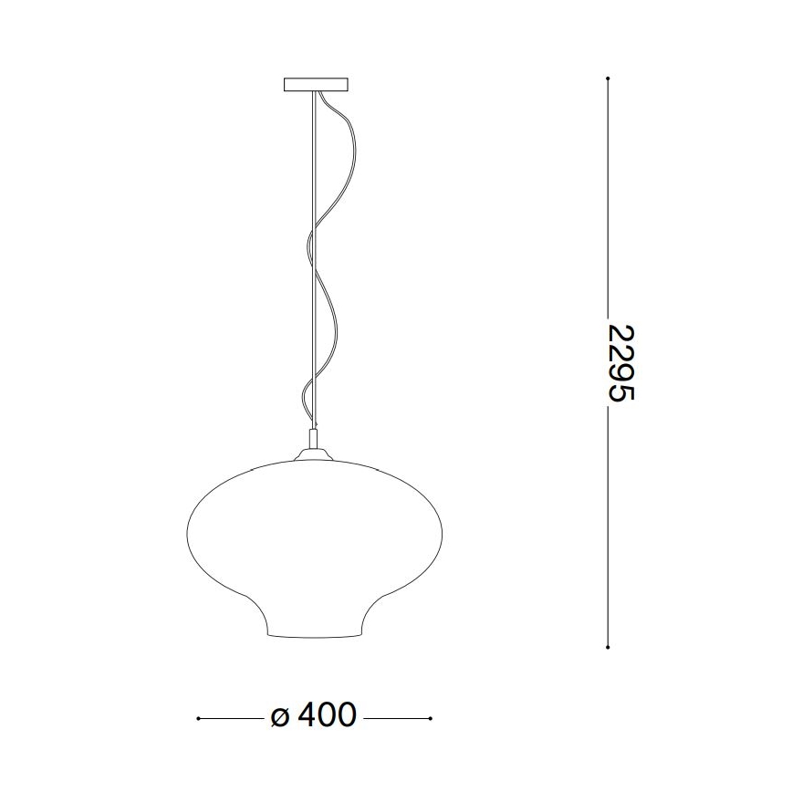 Ideal Lux - Chandelier on a string BISTRO 1xE27/60W/230V d. 40 cm smoky