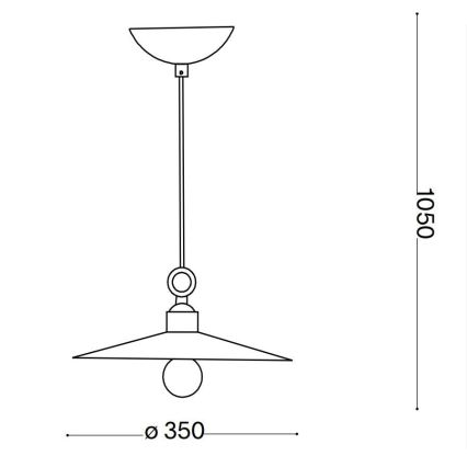 Ideal Lux - Chandelier on a string CANTINA 1xE27/42W/230V d. 35 cm bronze