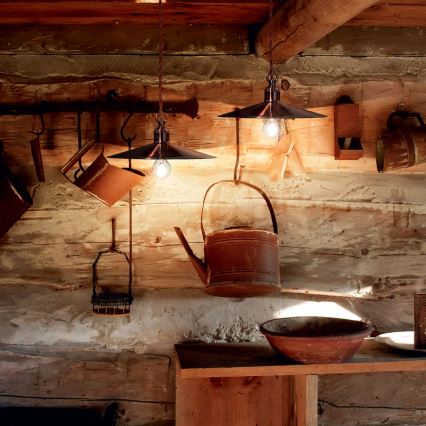 Ideal Lux - Chandelier on a string CANTINA 1xE27/42W/230V d. 35 cm copper