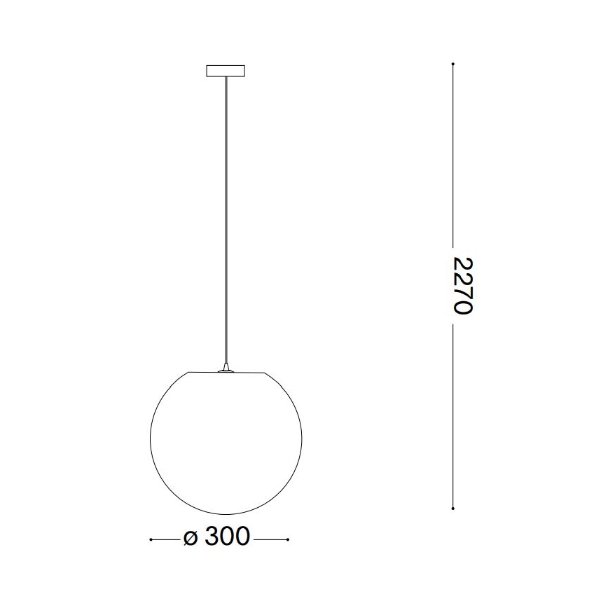 Ideal Lux - Chandelier on a string CARTA 1xE27/25W/230V d. 30 cm white