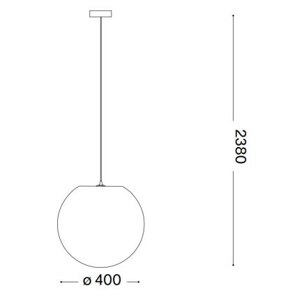 Ideal Lux - Chandelier on a string CARTA 1xE27/25W/230V d. 40 cm white