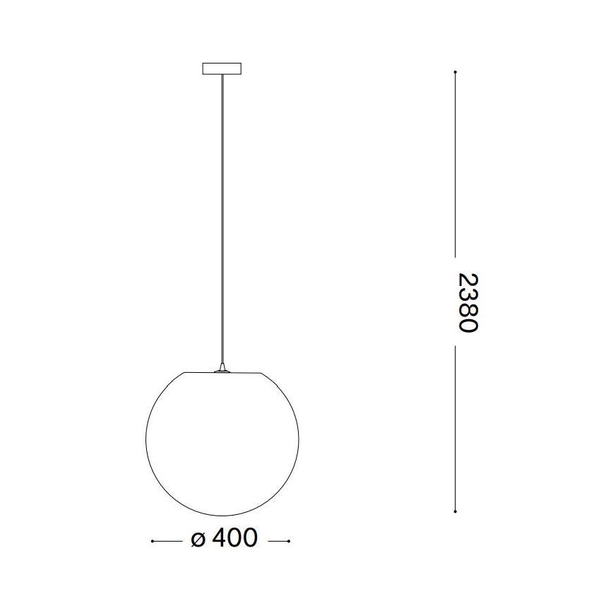 Ideal Lux - Chandelier on a string CARTA 1xE27/25W/230V d. 40 cm white