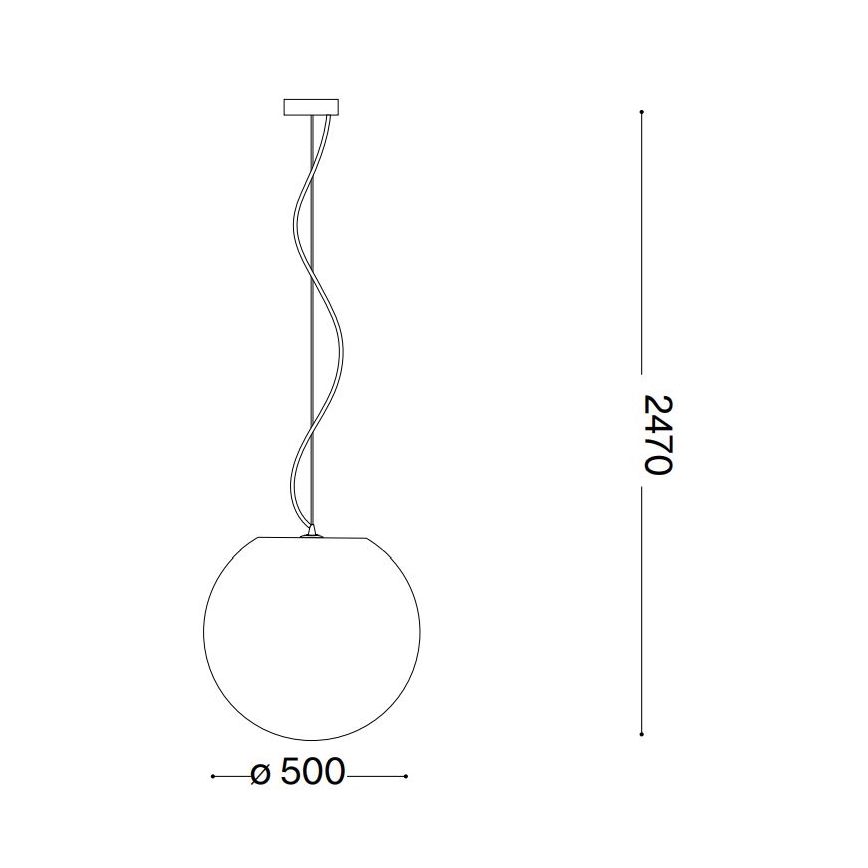 Ideal Lux - Chandelier on a string CARTA 1xE27/25W/230V d. 50 cm white
