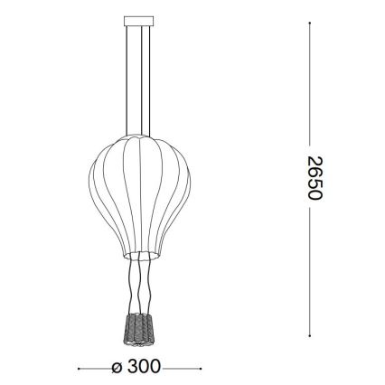 Ideal Lux - Chandelier on a string DREAM BIG 1xE27/42W/230V d. 30 cm