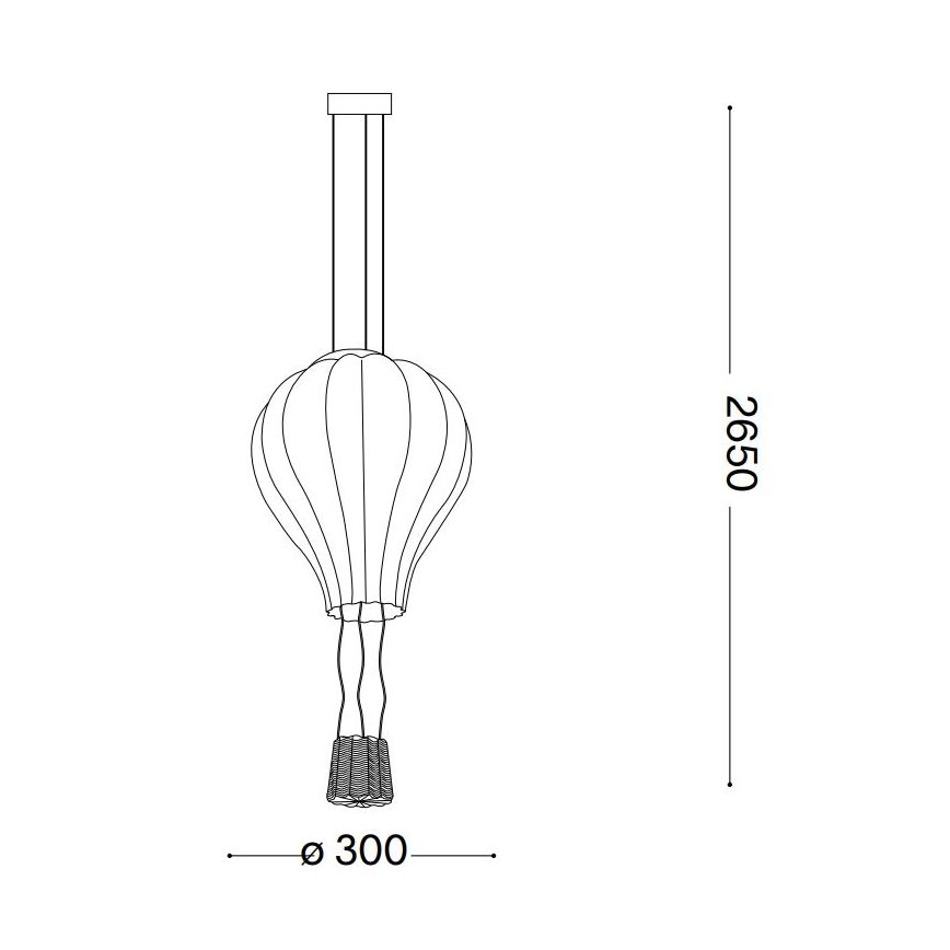Ideal Lux - Chandelier on a string DREAM BIG 1xE27/42W/230V d. 30 cm
