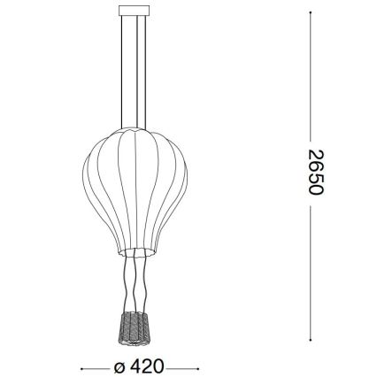 Ideal Lux - Chandelier on a string DREAM BIG 1xE27/42W/230V d. 42 cm