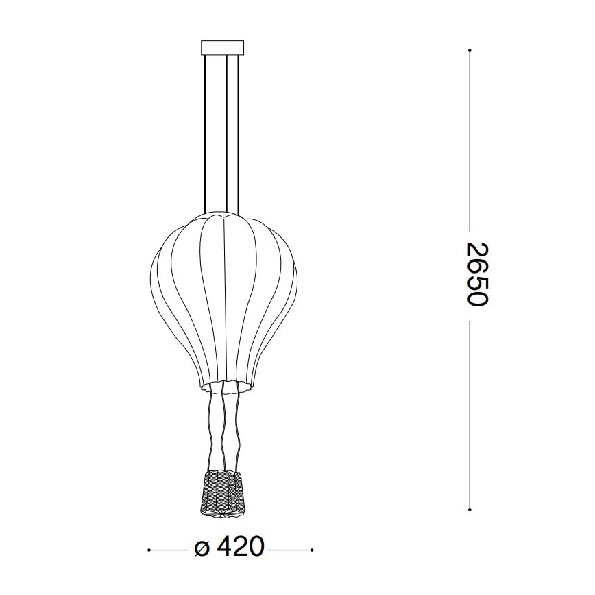 Ideal Lux - Chandelier on a string DREAM BIG 1xE27/42W/230V d. 42 cm