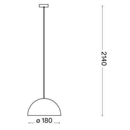 Ideal Lux - Chandelier on a string FOLK 1xE27/60W/230V d. 18 cm brown
