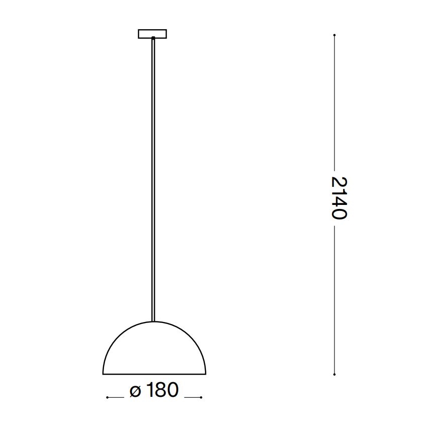 Ideal Lux - Chandelier on a string FOLK 1xE27/60W/230V d. 18 cm brown