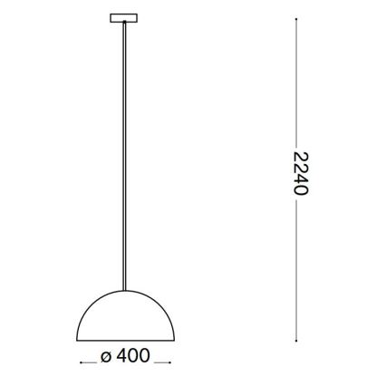 Ideal Lux - Chandelier on a string FOLK 1xE27/60W/230V d. 40 cm brown