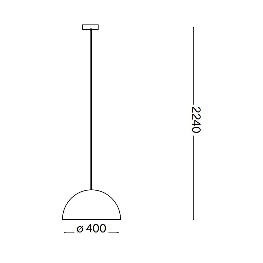 Ideal Lux - Chandelier on a string FOLK 1xE27/60W/230V d. 40 cm brown