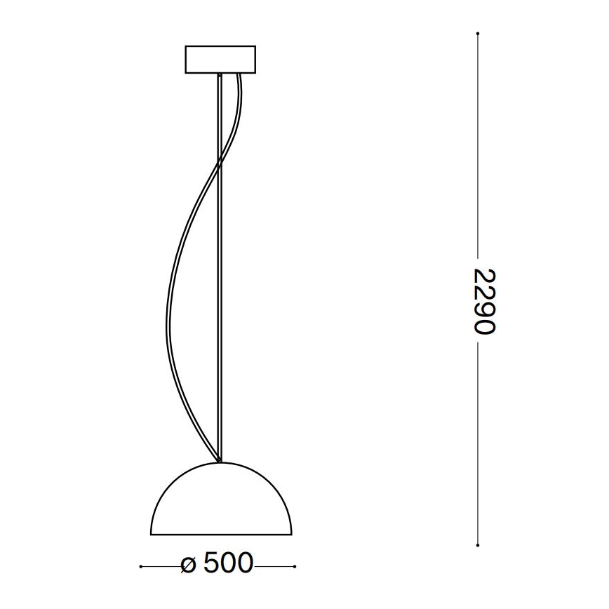Ideal Lux - Chandelier on a string FOLK 1xE27/60W/230V d. 50 cm brown