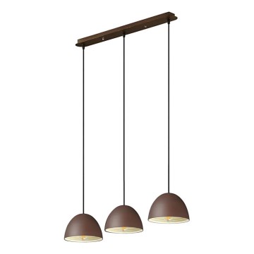 Ideal Lux - Chandelier on a string FOLK 3xE27/60W/230V brown