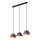 Ideal Lux - Chandelier on a string FOLK 3xE27/60W/230V brown