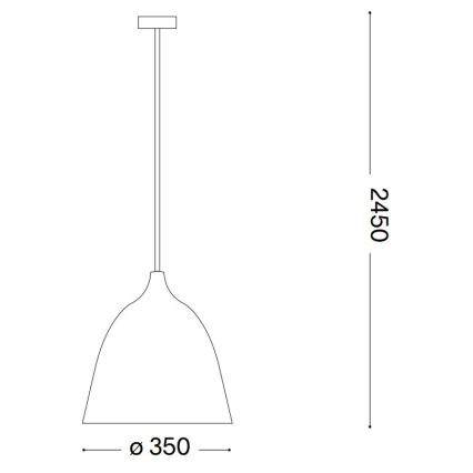 Ideal Lux - Chandelier on a string HAUNT 1xE27/60W/230V d. 35 cm beige