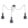 Ideal Lux - Chandelier on a string HOLLY 3xE27/60W/230V spider black
