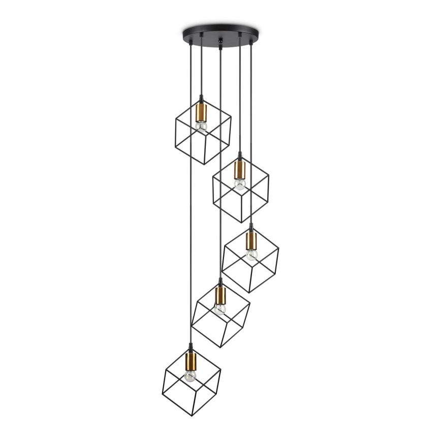 Ideal Lux - Chandelier on a string ICE 5xE27/60W/230V d. 50 cm black