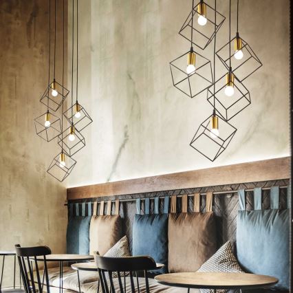 Ideal Lux - Chandelier on a string ICE 5xE27/60W/230V d. 50 cm black