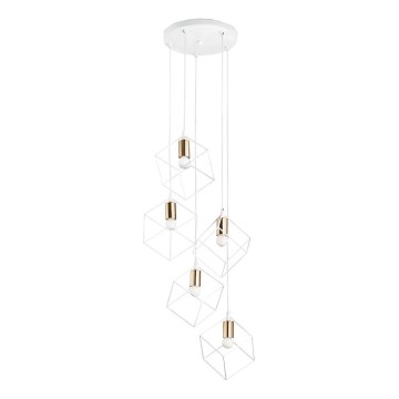 Ideal Lux - Chandelier on a string ICE 5xE27/60W/230V d. 50 cm white