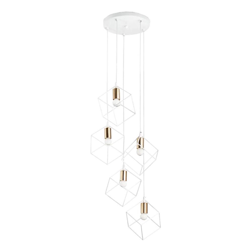 Ideal Lux - Chandelier on a string ICE 5xE27/60W/230V d. 50 cm white
