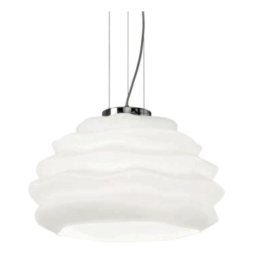 Ideal Lux - Chandelier on a string KARMA 1xE27/60W/230V d. 39 cm white